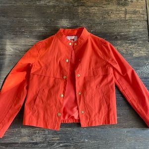 Girls janie and jack orange jacket size 7 to 8